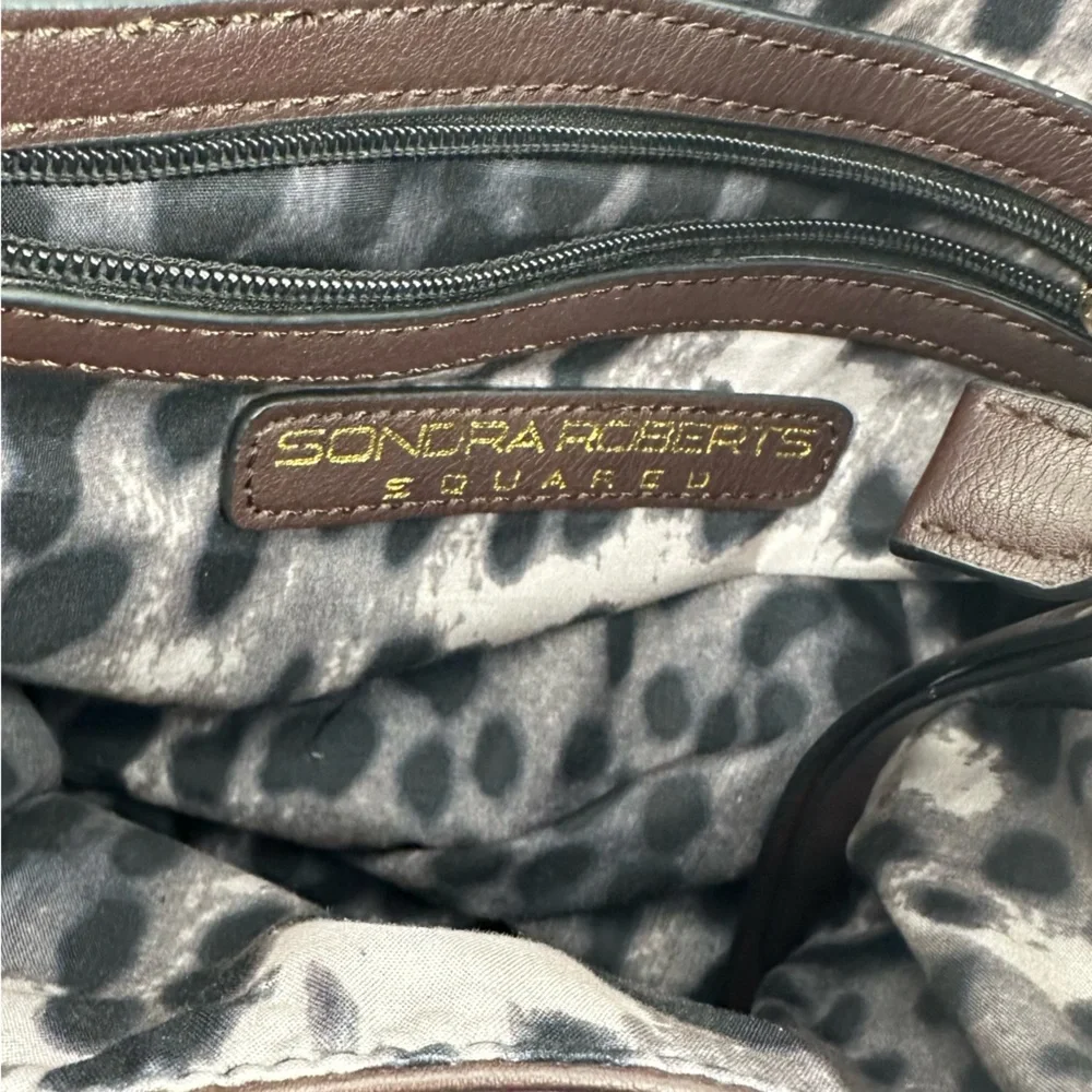 Sondra Roberts Vegan Leather Shoulder Bag Corduroy Hardware Tassel | Bin B